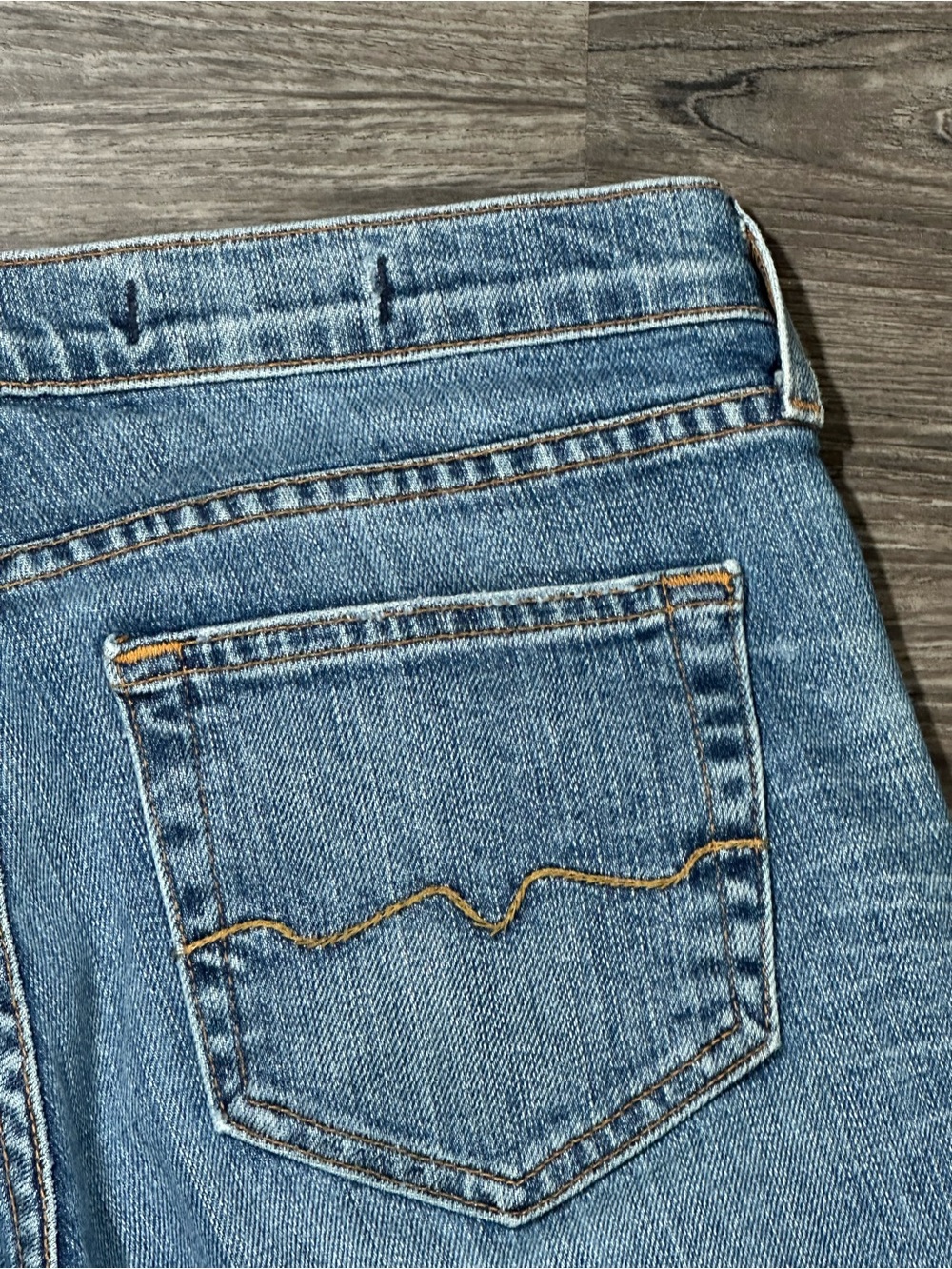 RED ENGINE Vintage Original Denim Whiskered 5 Pocket Low Rise Cropped Jeans 29 - Picture 10 of 11